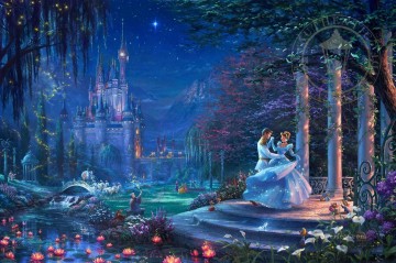  bailando Pintura - Cenicienta bailando a la luz de las estrellas TK Disney